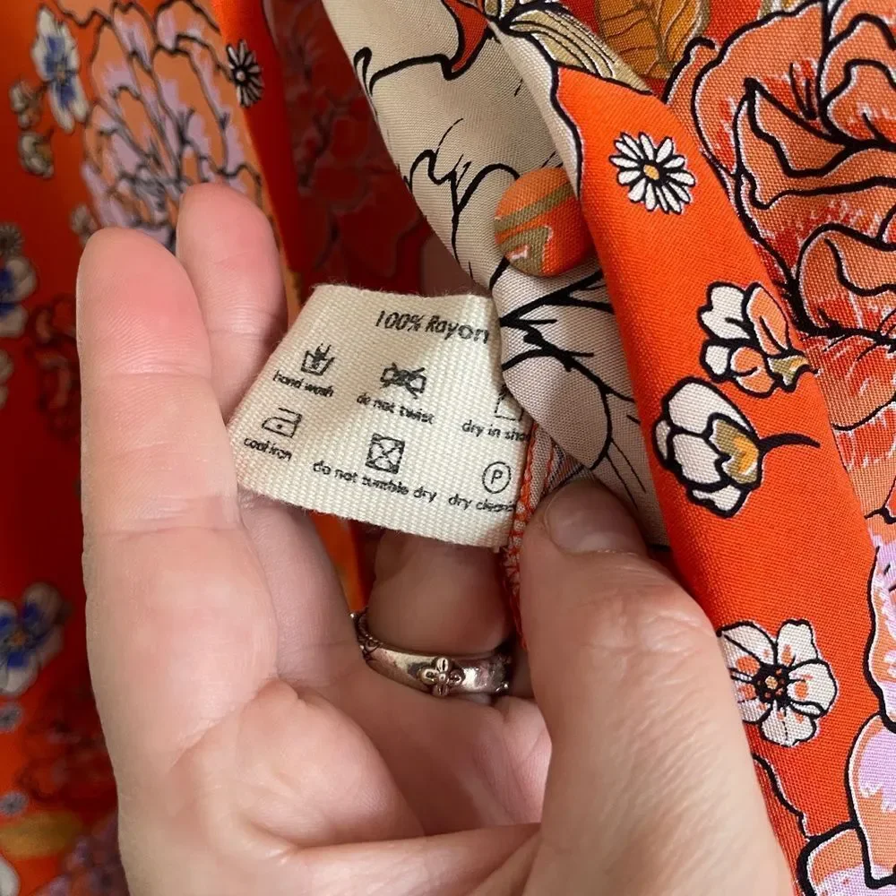 Forsoul The Label Rayon Button Down Blouse, XS